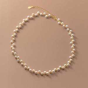 S925 Silver Fresh <b>Sweet</b> Niche Design Exquisite and Simple Pearl Tassel <b>Necklace</b> Y01816 Fashion Beaded <b>Necklaces</b> - Product Image 1