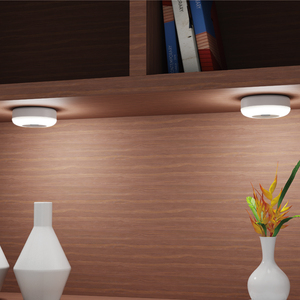 Downlight <span class=keywords><strong>Led</strong></span> Sans Fil Intelligent 8pcs Usb Rechargeable <span class=keywords><strong>Led</strong></span> Night Light Motion Sensor round cabinet thin slim <span class=keywords><strong>spot</strong></span> Light For Closet K - Product Image 2
