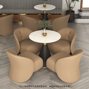 Office Sofa Set U Shape High Density Sponge Tufted Art Fabric Modern Minimalist Light Luxury Reception Area Furniture - Product Image 2