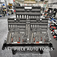 Ensemble d'outils ménagers en acier personnalisable de 151 pièces avec garantie de 3 ans et emballage OEM pour usage en atelier