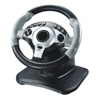 Volant de jeu vidéo C-STAR avec moteur à vibrations, angle et position d'inclinaison réglables pour //PC