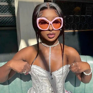 NWOGLSS 1222 occhiali da sole oversize Cat Eye occhiali da sole colorati estivi - Product Image 3