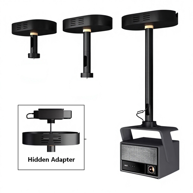 Yinzam Heavy Universal Projector Ceiling Mount for Hisense JMGO XGIMI Dangbei Projecteur Hidden Adapter 10 KG Loading Stand