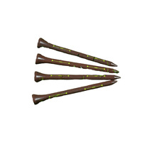 Tees de golf en gros – Supports de balle en bois de bouleau naturel foncé, vente directe d'usine