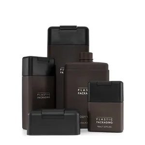 Frosted Nhựa Mỹ Phẩm Container Vuông Dầu Gội Đầu Chai Với Flip Top Cap Lotion Chai 100Ml 200 Ml 375Ml - Product Image 1