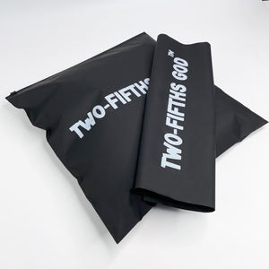 Wholesale High Quality Packaging Custom Logo Self Sealing Shirt <b>Clothes</b> Plastic Zipper Matte Black Clothing <b>Bags</b> - Product Image 1