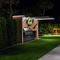 Abri de cuisine extérieur de luxe en conteneur pour parc, design écologique, noir, à vendre