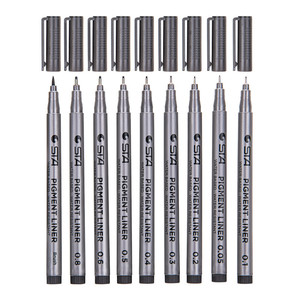 1 Mảnh Sắc Tố Lót Micron Ink Marker <span class=keywords><strong>Pen</strong></span> 0.05 0.1 0.2 0.3 <span class=keywords><strong>0.4</strong></span> 0.5 0.6 0.8 Khác Nhau Tip Đen Fineliner Phác Thảo Bút - Product Image 1
