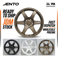 Rines de Aleación Flow Formed 18x8.5J 5x114.3 ET42 CB73.1, Acabado Bronce Mate, 6 Radios, Compatibles con Honda Civic, Accord, Toyota Camry, WRX