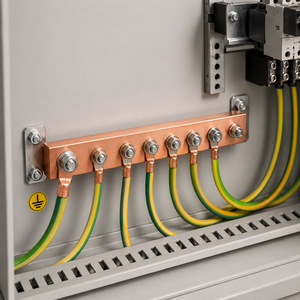 Bronze <b>Ground</b> Bar Bright Surface High Conductivity Custom Size Earthing Busbar for Cabinet <b>Ground</b> System - Product Image 5