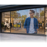 Écran publicitaire numérique LED transparent pour vitrine de magasin, écran d'affichage holographique 3D à vision directe