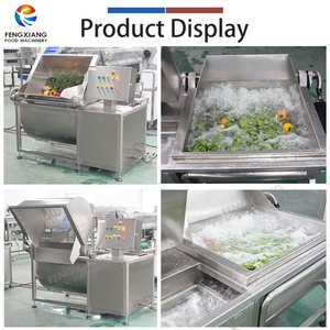 <b>Small</b> Scale Salad Cut-Vegetable Bubble Washing <b>Machine</b> and Spin <b>Drying</b> <b>Machine</b> for Catering - Product Image 3