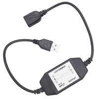 Module LED USB 5V 3A avec bouton de réglage de la luminosité, interrupteur de contrôle rotatif, variateur PWM pour bande lumineuse néon