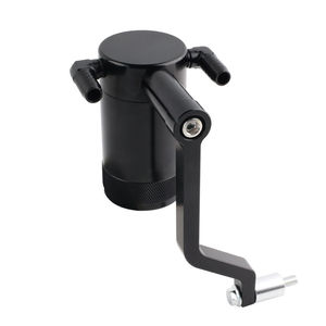 Auso-Racing Aluminum Oil Catch Can With <b>Bracket</b> For Dodge Challenger 6.4L Hemi Engine <b>Black</b> - Product Image 3
