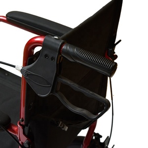 W23 de aluminio ligero de transporte <span class=keywords><strong>silla</strong></span> plegable <span class=keywords><strong>silla</strong></span> de <span class=keywords><strong>ruedas</strong></span> con fijo longitud completa acolchada reposabrazos - Product Image 5