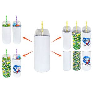 Mug de voyage isotherme Superfit écologique en acier inoxydable avec double couvercle et paille, vierge pour sublimation, cadeau personnalisé - Product Image 4