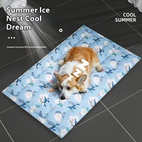 Tapis de nidification d'été en PVC à motif solide pour chat et chien Chenil pour le sommeil Prévention de l'été Lit de glace confortable pour animaux de compagnie