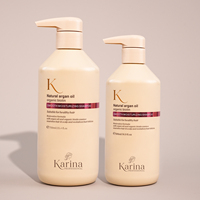 Set de Champú y Acondicionador con Aceite de Argán, Sin Sulfatos, Hidratante, Cuidado Capilar, Aceite Marroquí Orgánico Natural, Marca Privada Personalizada