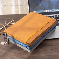 Carnet personnalisé A5 en cuir pour bureau, reliure souple, possibilité d'imprimer un logo, bloc-notes personnalisé pour cadeau