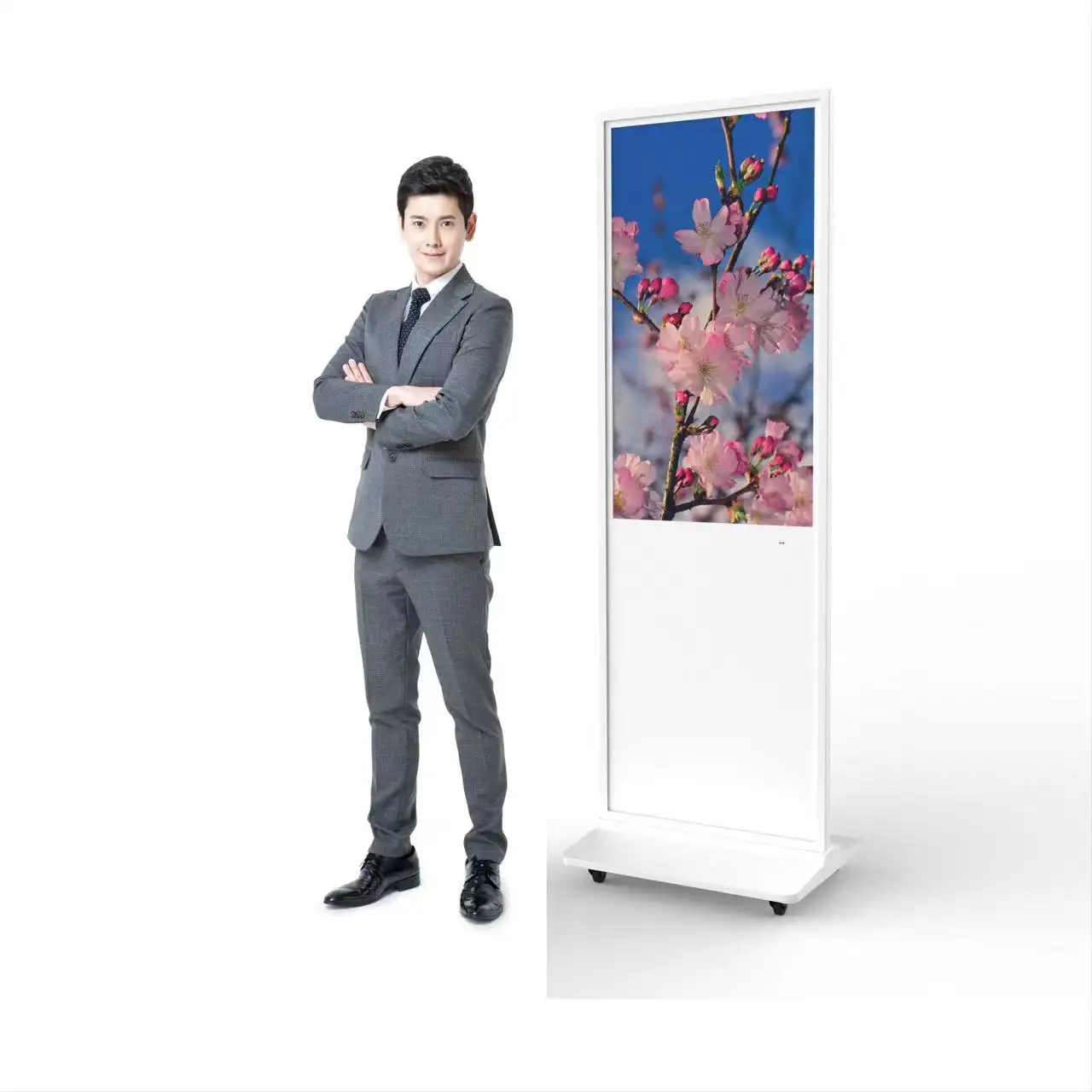 55-Zoll-LCD-Boden Commercial Stand Kiosk-Bildschirm Groß spieler Anzeige Digital Signage Poster Vertikale Indoor-LCD-Werbung Display