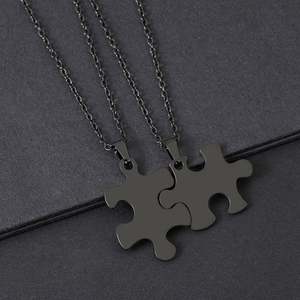 Collar de Acero Inoxidable con Diseño de Nombre Personalizado, Estilo Pareja, Precio Bajo - Product Image 3