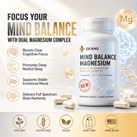 Capsules de supplément cérébral Magtein L-Thréonate de magnésium à marque privée, fabriquées selon les normes US cGMP, pour la concentration, la clarté mentale et la concentration.