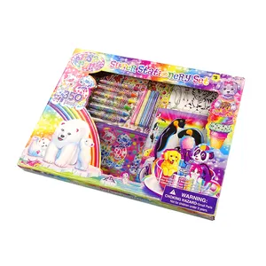 Adesivi colorati Varietà Animali Carino Set di Cancelleria Per Bambini Regalo Pittura di Arte Set di Cancelleria Con Pastelli E Produttori