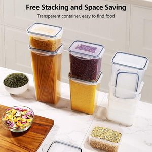 Keuken Afdichting Potten Graan Plastic Grote Opslag Transparante Voedselopslag Potten Opslag Verse Dozen - Product Image 2