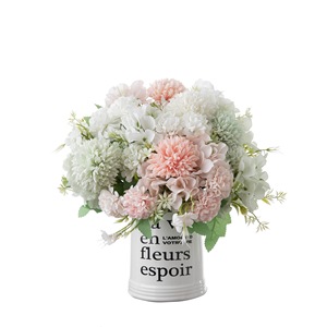 Bouquet d'hortensias artificiels CallaFloral bleu et blanc, décoration de mariage, fleurs faites à la main pour la décoration de la maison - Product Image 5