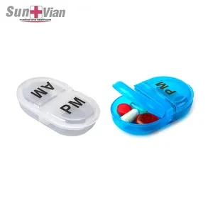 One Day AM/PM Travel Pocket Pill Storage Cases Plastic Pill Box