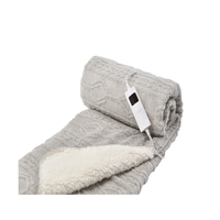 Couverture chauffante électrique de luxe lavable en machine avec thermostat numérique et protection contre la surchauffe pour une utilisation toute saison