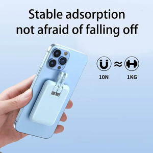 10000mAh <span class=keywords><strong>Cargador</strong></span> inalámbrico Tipo-c Carga rápida <span class=keywords><strong>Mac</strong></span> 4 en 1 Banco de energía magnético Seguro - Product Image 3