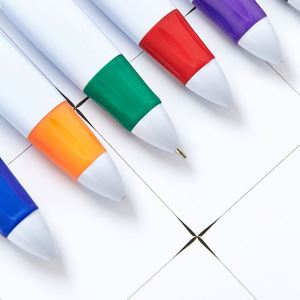 Bolígrafos Retráctiles de Plástico Duradero Personalizados, 4 Colores Neón en Uno, con Clip de Hebilla y Mosquetón, para Oficina/Escuela, Regalo para Estudiantes - Product Image 3