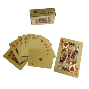 Naipes de Póker Miniatura con Lámina de Oro <span class=keywords><strong>999</strong></span> de 100 Dólares, Chapados en Oro de 24k - Product Image 1