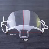 Masque buccal transparent unisexe coloré pour restaurant, vente chaude RTS, masque buccal réutilisable en plastique, masque de chef d'hôtel