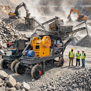 Concasseur de carrière haute performance <span class=keywords><strong>à</strong></span> moteur diesel, concasseur <span class=keywords><strong>à</strong></span> mâchoires pour le traitement du granit, du basalte et autres roches - Product Image 1