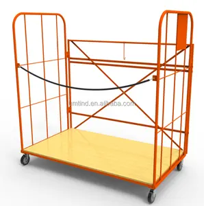 Cage de roulement de base inférieure en contreplaqué robuste avec chariot de conteneur logistique à roues pour le transport - Product Image 1