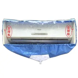 Bolsa de limpieza de aire acondicionado montada en la pared, cubierta de lavado de aire acondicionado con panel de soporte