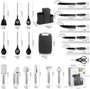 Ensemble de couteaux de cuisine jetables écologiques de 20 pièces avec ustensiles de cuisine en silicone - Product Image 4