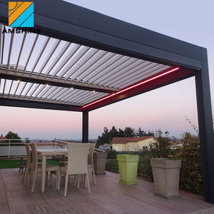 Jardin préfabriqué en aluminium Gazebo arrière-cour idées Patio couvre pergolas persiennes attaché à la maison - Product Image 6