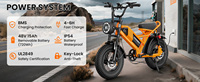 Электровелосипед Eilleo M6 Boost 750W с высокоскоростным бесщеточным двигателем и механическим дисковым тормозом, в наличии на складе в США, дропшиппинг