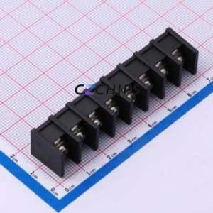 MX35C-8.25-08P-BK01-Cu-S-A Barrier Terminal Block Through hole,P=8.25mm Connector Two Sides 8.25mm 1x8P Straight Pin - Product Image 1