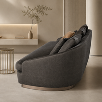YUANCHANG Modernes Geradliniges Modulares Samt-Polstersofa mit Edelstahlbeinen für Villa-Wohnzimmer