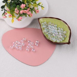 ลูกปัดอะคริลิกรูปทรงกลม 8 มม. สีรุ้งใส รูตรง สำหรับทำสร้อยข้อมือ DIY วัสดุทำเครื่องประดับ ลูกปัดแบบหลวม - Product Image 4