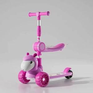 <span class=keywords><strong>3</strong></span>-in-1 faltbares Doppel-Spritzguss-Kunststoff-Aufsitzspielzeug für Kinder von 2-4 Jahren mit Sitz für Kleinkinder - Product Image 6