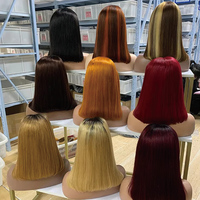 Peluca de Cabello Humano Brasileño Virgen al por Mayor, Rizado con Ondas Suaves, HD Pre-Desplumado, Colorido 99J con Reflejos, 13x4 Sin Pegamento para Peluca Larga