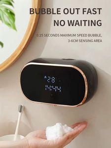 Distributeurs automatiques de savon moussant en gros, nouveauté pour salle de bain, machine intelligente de lavage des mains avec chargement USB, deux couleurs, en ABS - Product Image 2