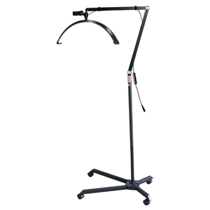 Luz de pestañas de Luna LED de medio anillo con ruedas para maquillaje, tatuaje, pestañas, salón de belleza, lámpara de pie para cejas, luz de belleza de arco - Product Image 1