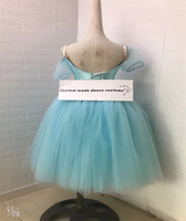 Robe de ballet fantôme bleu clair romantique Satin et Tulle enfants filles taille 8 nouvelle fonctionnalité attrayante