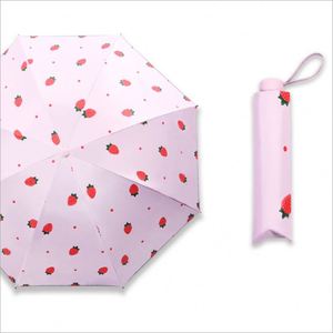 Parapluies pliants transparents Xtx Factory pas chers, anti-UV, fraise, protection soleil et pluie, avec sac - Product Image 2